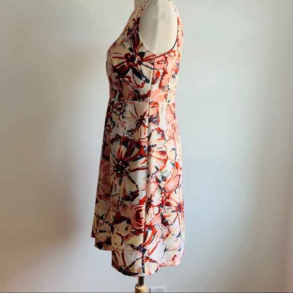 LOFT Sleeveless Floral Red  Dress Petite 0 NWOT - Picture 4 of 9